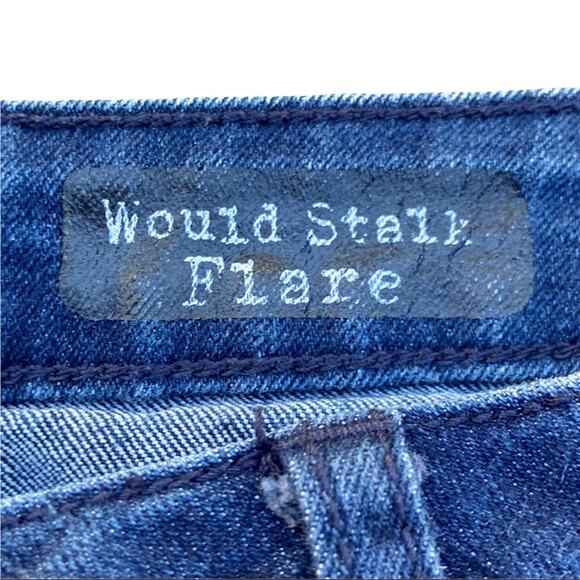 Volcom Would Stalk Flare Medium Wash Flare Jeans Junior's Size 9 / 29 - Picture 7 of 11